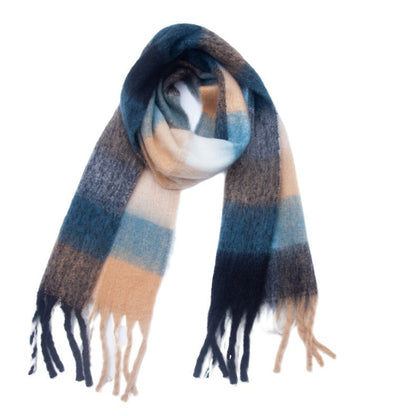 Coloful Plaid Tassel Scarves