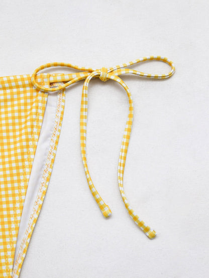 Cute Floral Gingham Bikini Swimwear