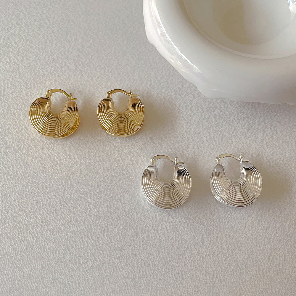 Simple Irregular Elegant Round Hoop Earrings