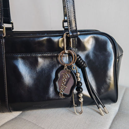 Trendy Mirror Braided Keychain Bag Charm