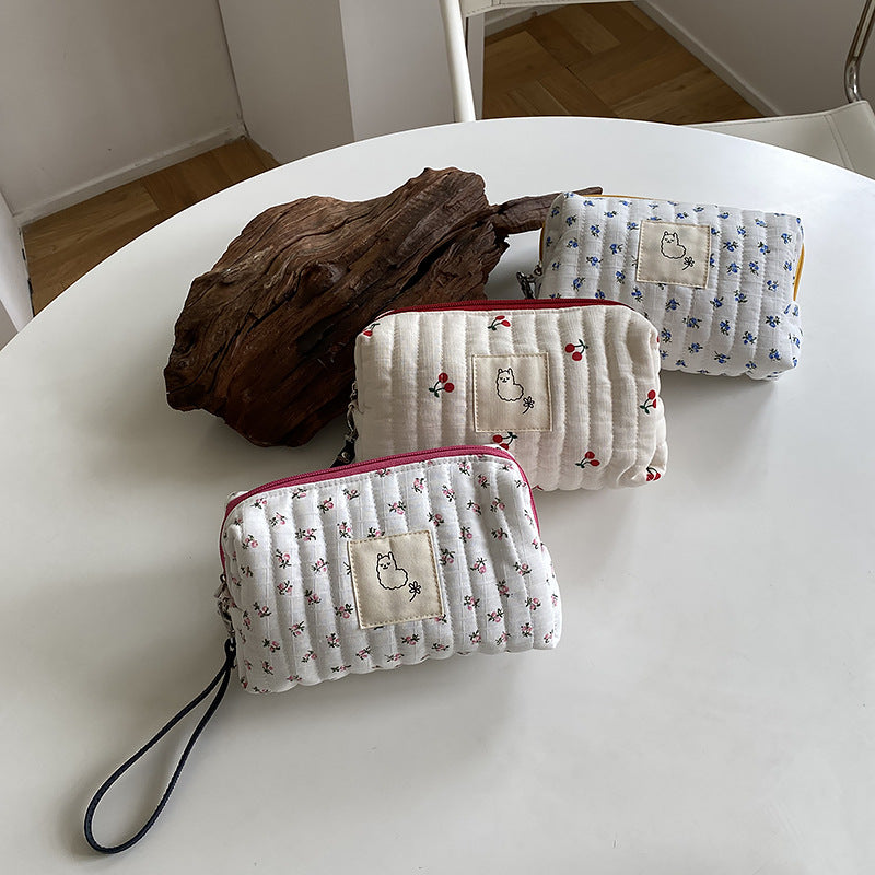 Flower Cherry Sweet Cosmetic Bag