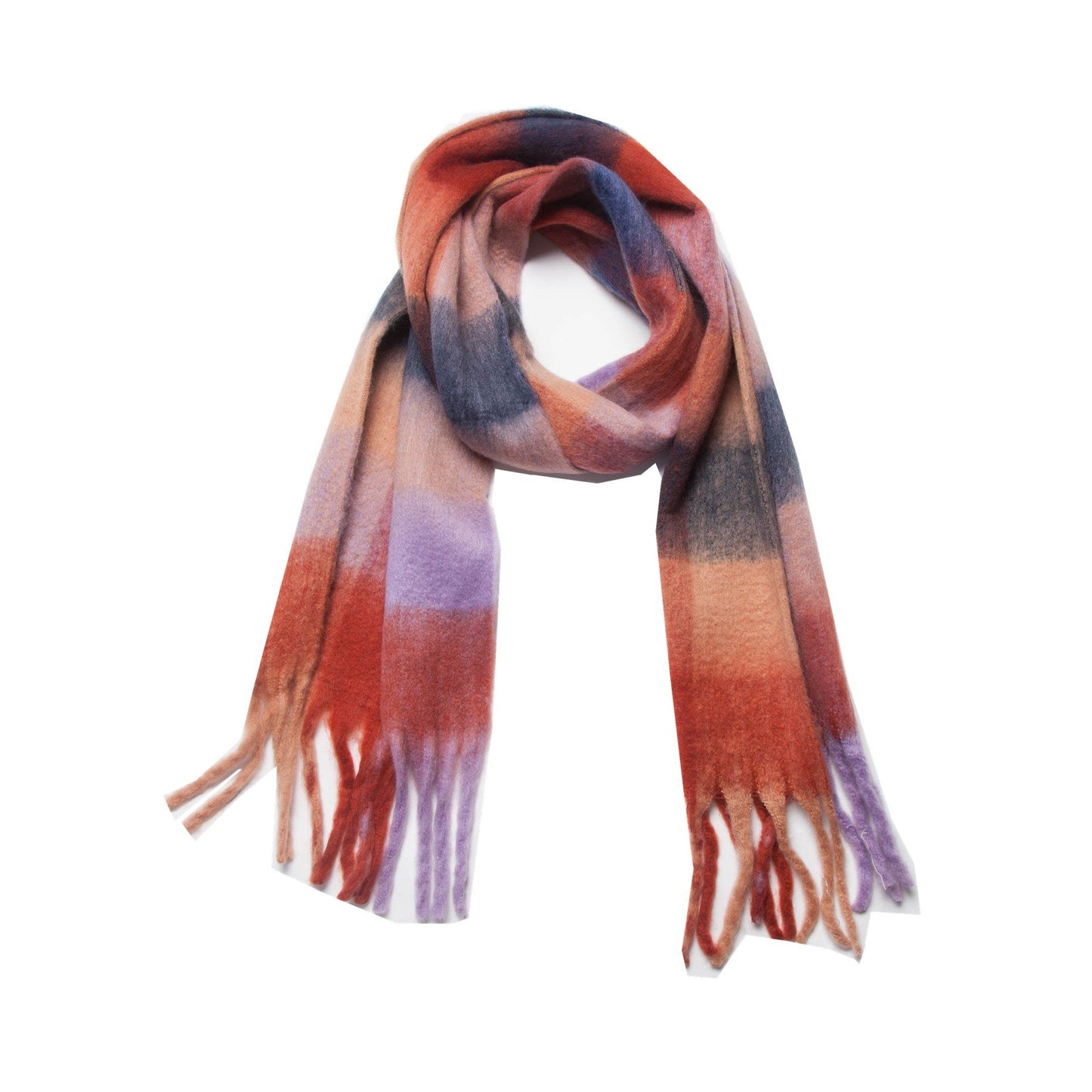Coloful Plaid Tassel Scarves