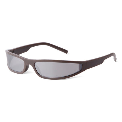 Trendy Small Narrow Frame Futuristic Sunglasses