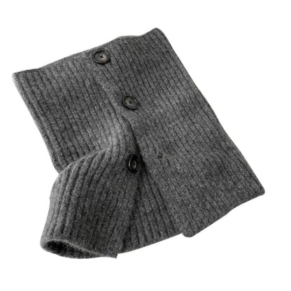 High Collar Button Down Simple Knit Scarve