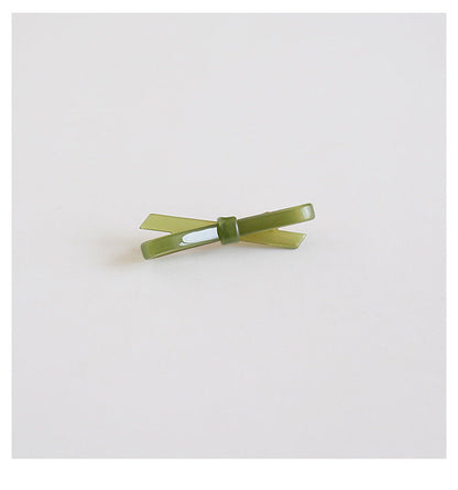 Elegant Minimalist Crossed Bow Acetate Hair Clip