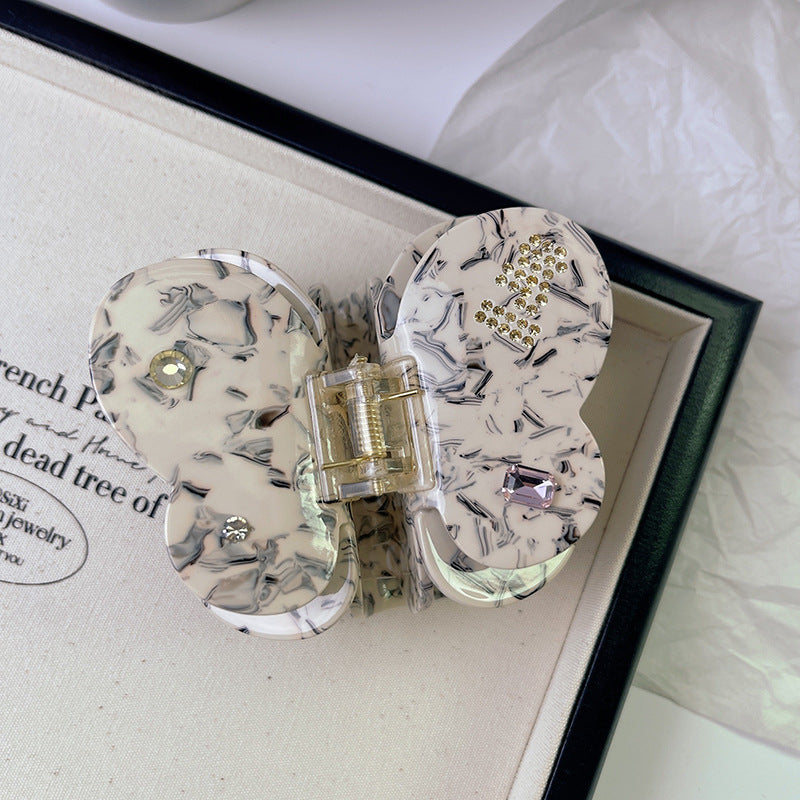 2+Rhinestone Sweet Butterfly Mulricolor Hair Claws