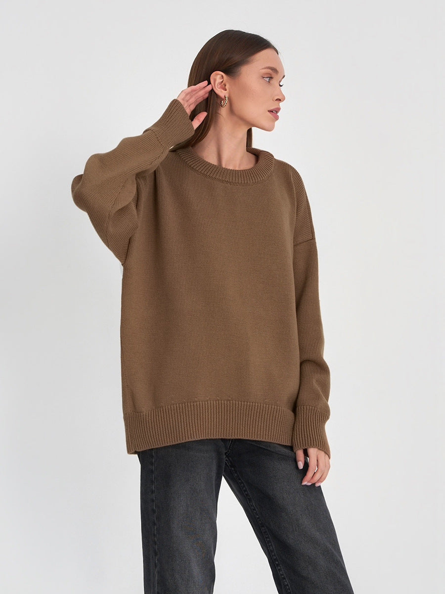 Solid Color Loose Casual Sweater