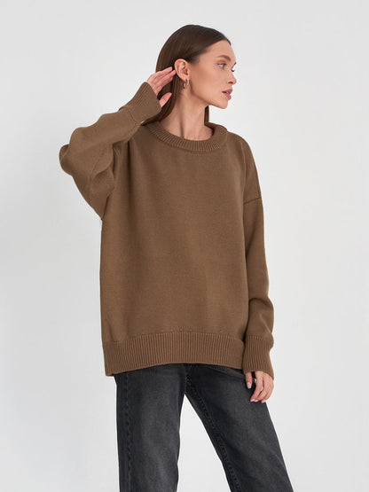 Solid Color Loose Casual Sweater