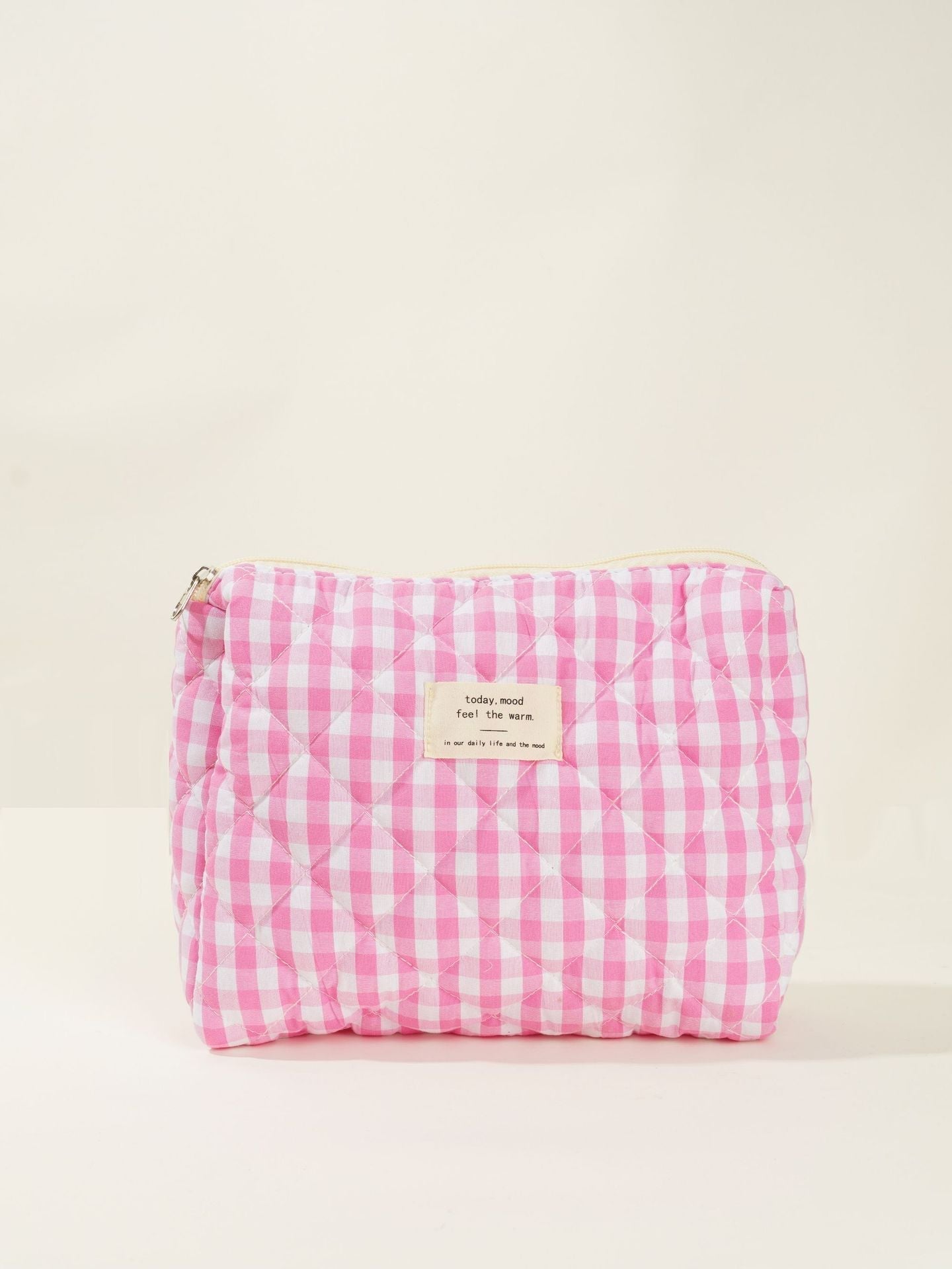 Colorful Plaid Large Capacity Make Up Bag