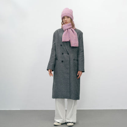 Solid Color Simple Knit Hats Scarves Set