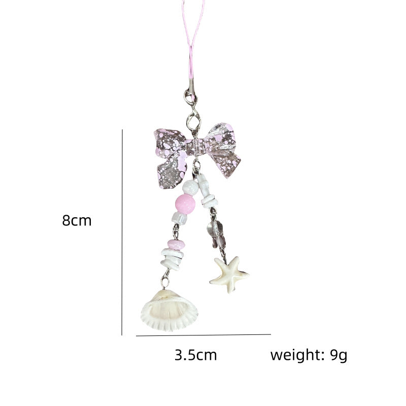 Cute Pink Butterfly Starfish Bag Charm