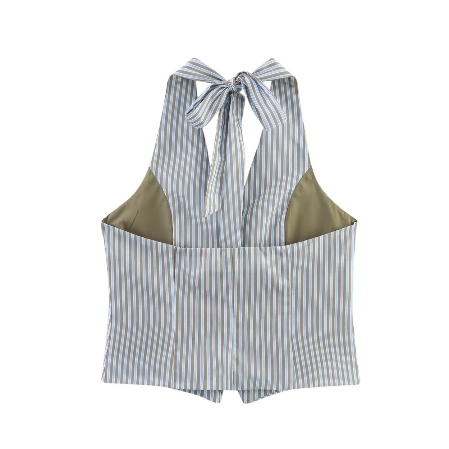 Striped Halter Vest Top Loose Pants Sets