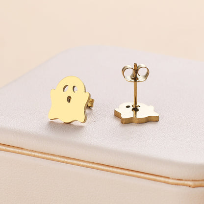 Funny Halloween Small Ghost Stud Earrings