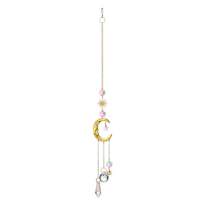 Metal Sun Moon Crystal Home Hangings