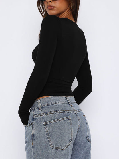 Star Leopard Print Sexy Slim Top