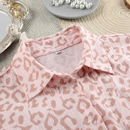 Leopard Print Flounce Homewear Sets