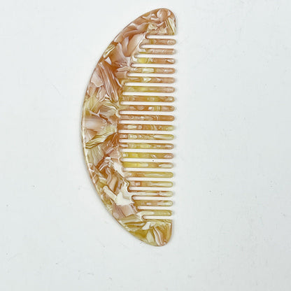 Acrylic Half-Moon Portable Hair Combs