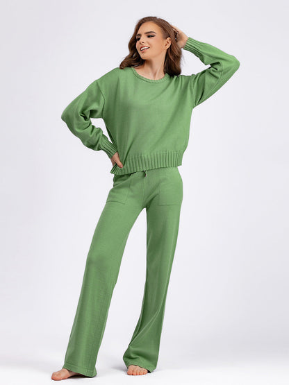 2+ Round Neck Simple Knit Sets