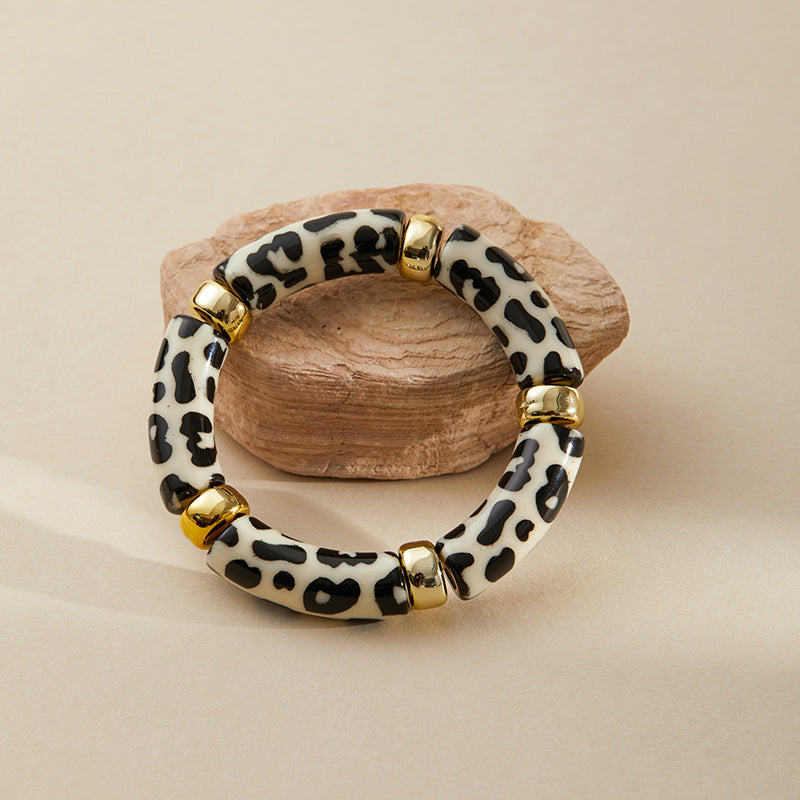 Color Block Irregular Acrylic Bracetets