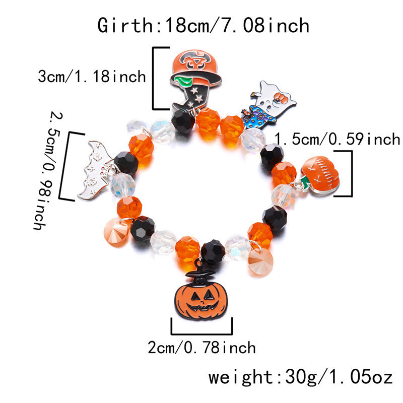 Halloween Funny Pumpkin Spider Ghost Bracelet