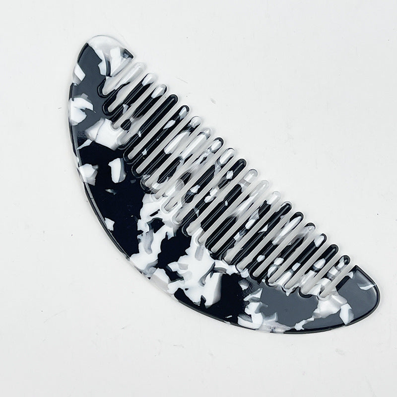 Acrylic Half-Moon Portable Hair Combs