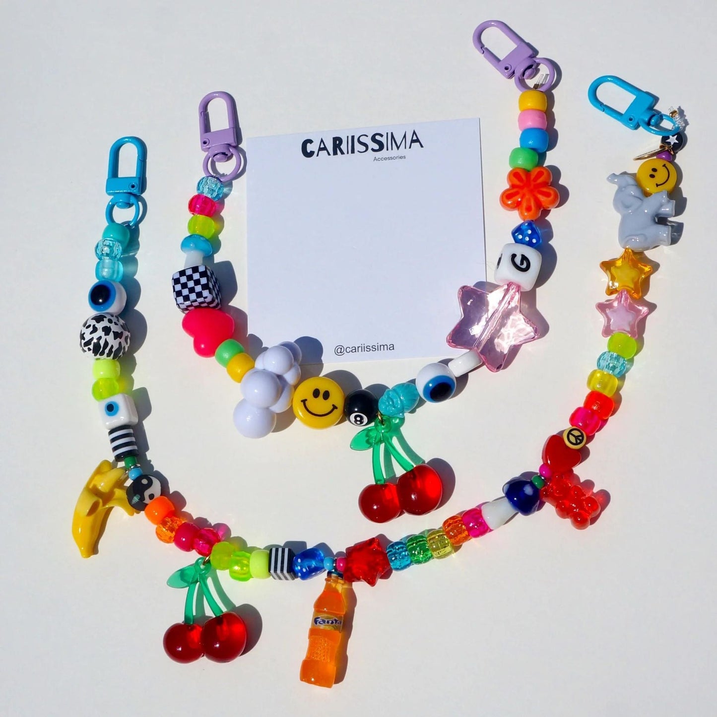 Cute Colorful Cartoon Braided Bag Charm