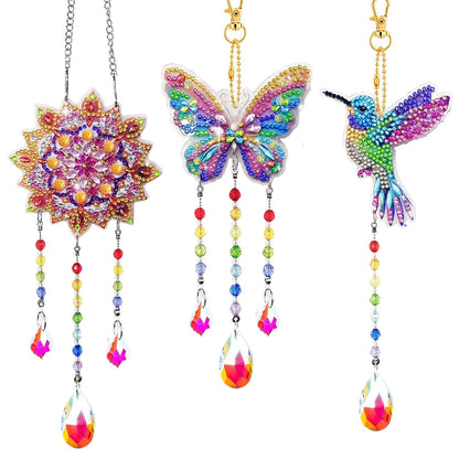Butterfly Rhinestone Colorful Crystal Suncatcher