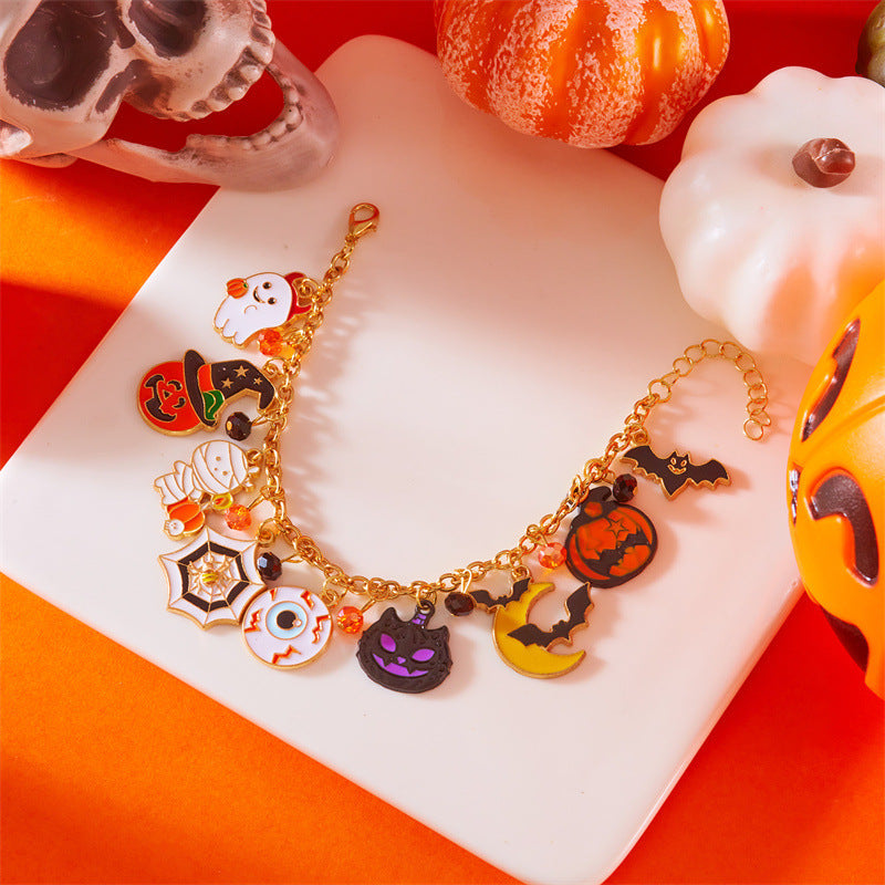 Halloween Funny Pumpkin Spider Ghost Bracelet