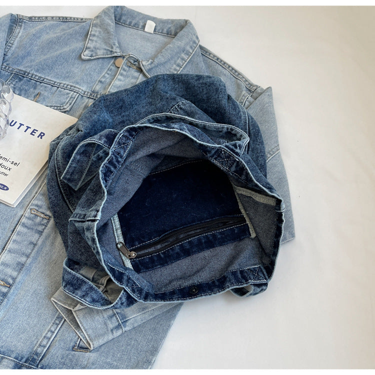 2+ Washed Pocket Demin Shoulder Bags