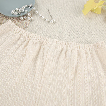 Simple Knit Solid Color Sleepwear Sets