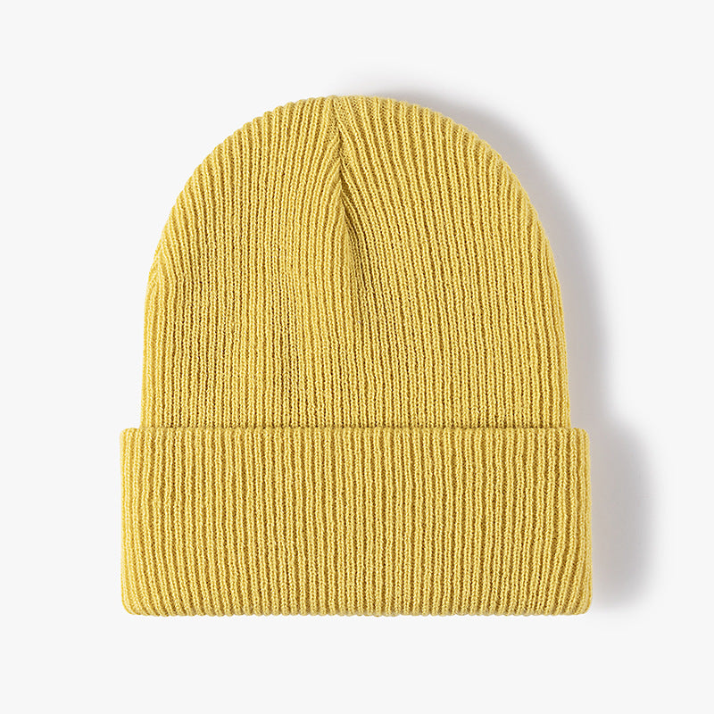 Solid Color Outdoors Thick Knit Beanie