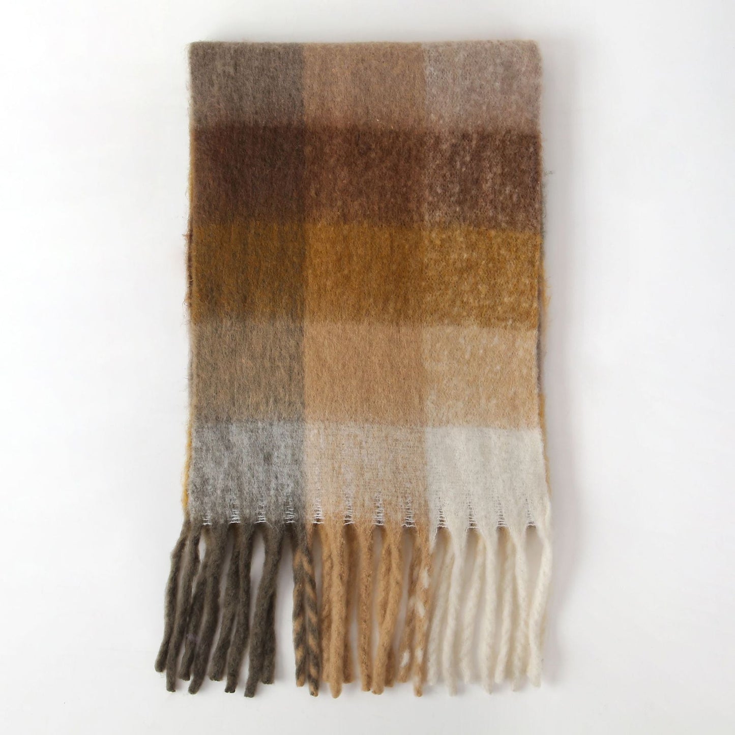 2+ Soft Contrast Color Plaid Scarves