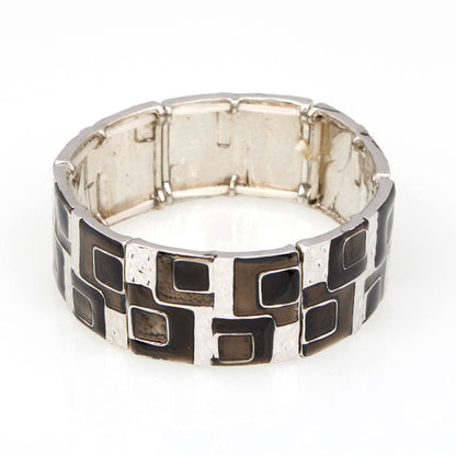Stylish Color Block Enamel Bracelet