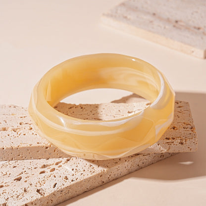 Vintage Striped Geometric Acrylic Bracelet