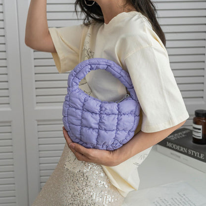 Solid Color Cloud Bag Cute Mini Handbag