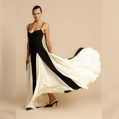 Sexy Splicing Slim Spaghetti Maxi Dress