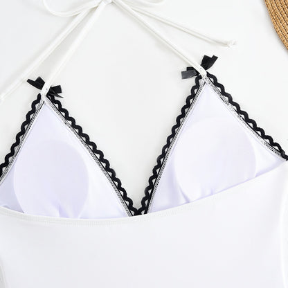 String One Piece Swimwear with Cover