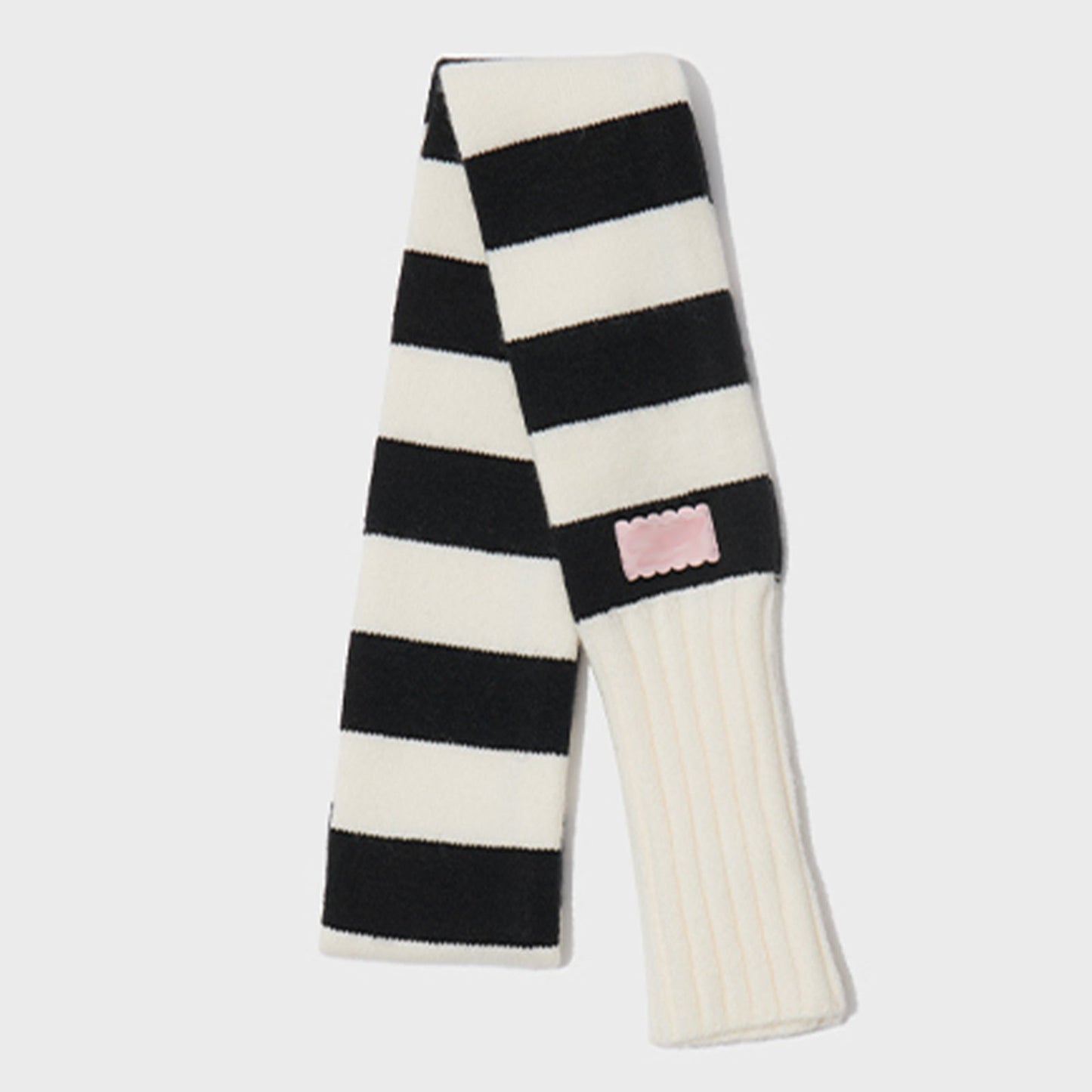 Knit Striped Color Block Cozy Winter Scarf