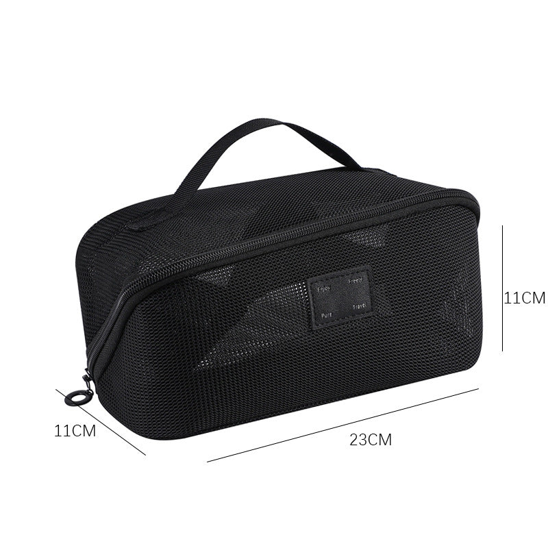 Solid Color Mesh Large Capacity Make Up Bags