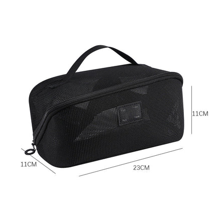 Solid Color Mesh Large Capacity Make Up Bags