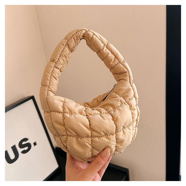 Solid Color Cloud Bag Cute Mini Handbag