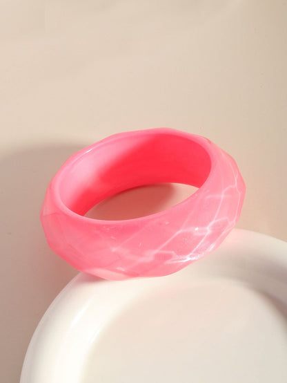 Pink Shiny Simple Acrylic Bracelets