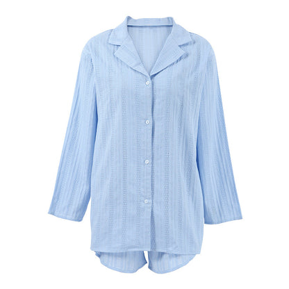 Jacquard Solid Color Soft Sleepwear Sets