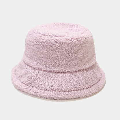Winter Simple Solid Color Warm Bucket Hat