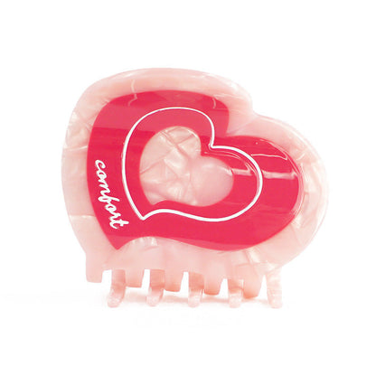 Color Block Heart Acetate Hair Claw