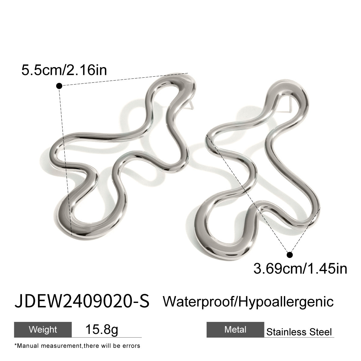 Irregular Simple Line Stud Earrings