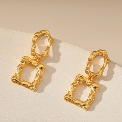 Irregular Corrugated and Wavy Drop Earrings