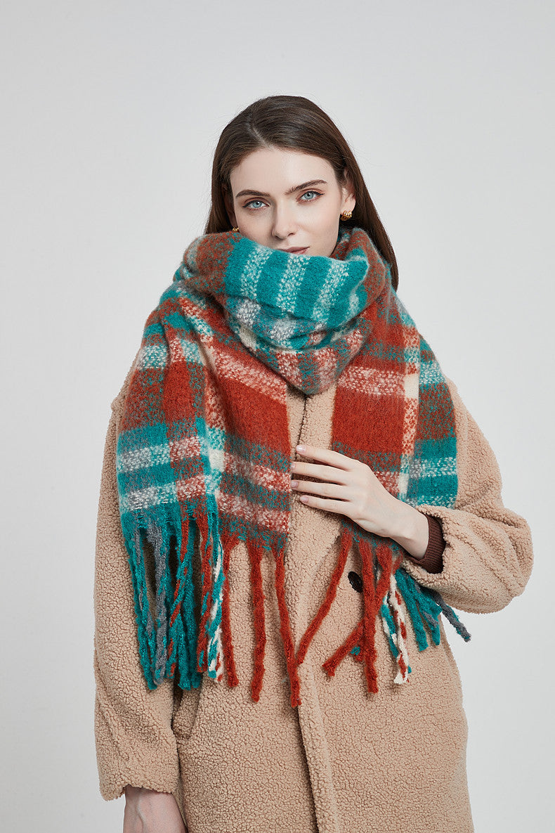 Tassel Plaid Vintage Scarves