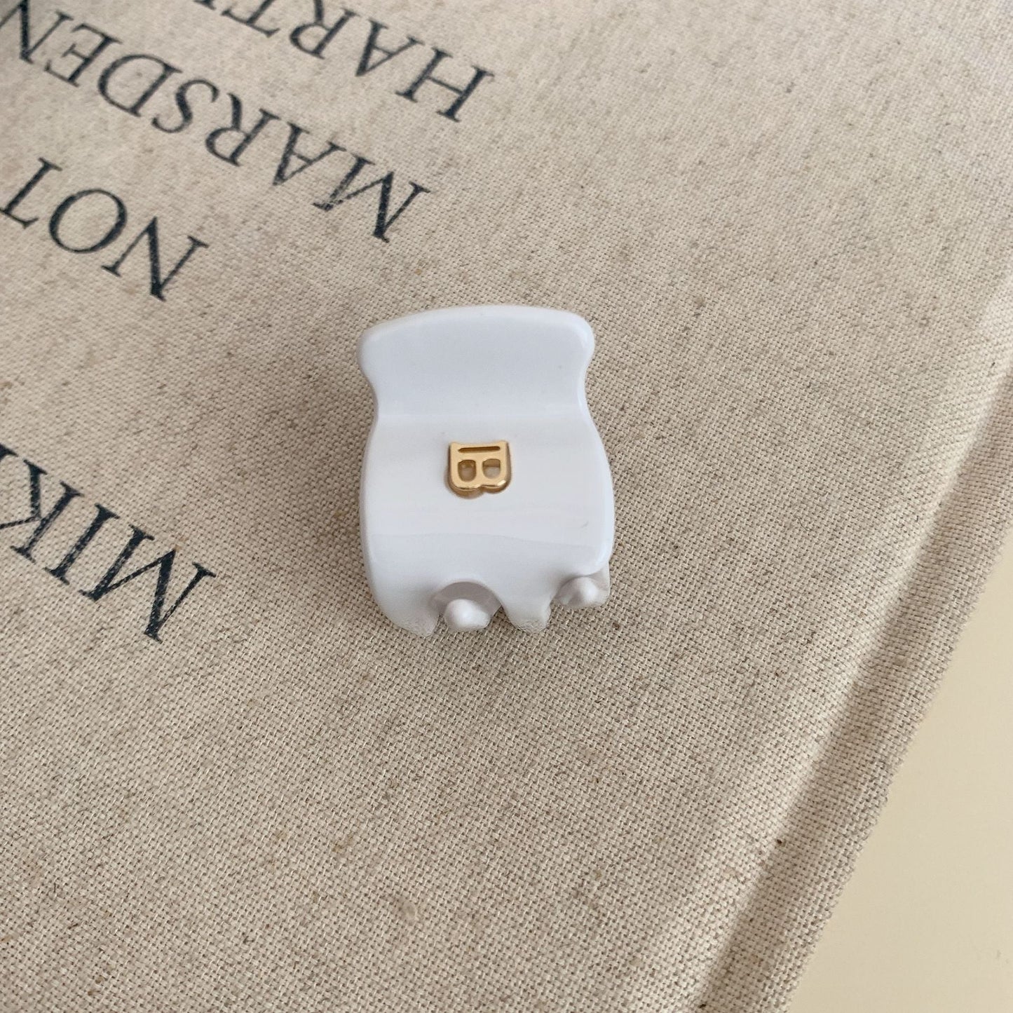 Simple Letter Acetate Hair Claw Clip