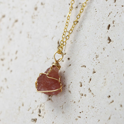 Irregular Stone Pendant Simple Neckalce